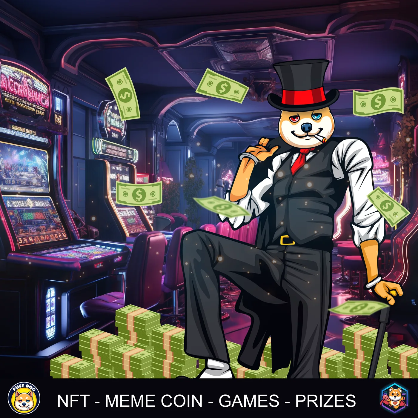 Puff Dog in the arcade